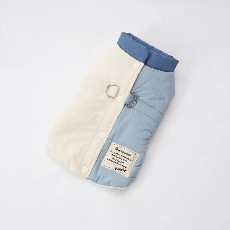 

Зимний жилет-пальто куртка для мелких домашних животных 2025 Новый одежда для собак Йорки Померанский шпиц Мальтийская болонка Пудель Бишон фризе Шнауцер Одежда для питомцев S синий