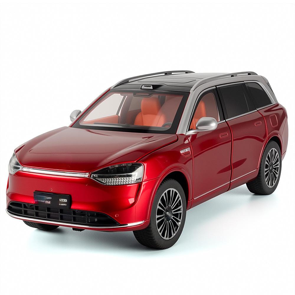 1:24 M9 SUV Alloy New Energy Car Model Diecasts Metal Charging Vehicles Car Model High Simulation Sound and Light Toy Gift
