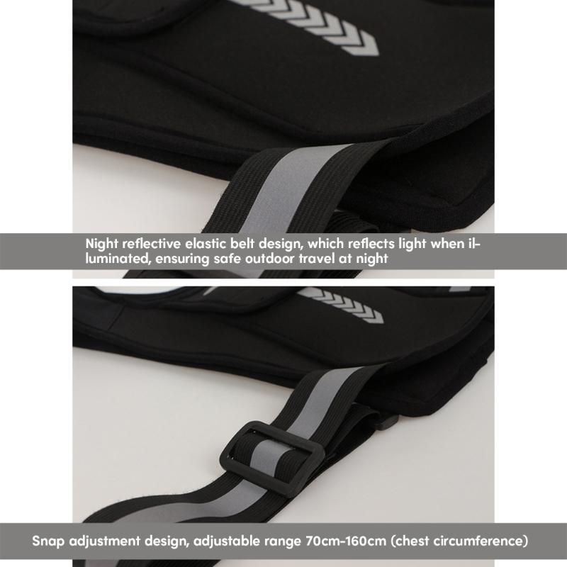 Adjustable Running Vest Phone Holder Breathable Lightweight Running Chest Pack