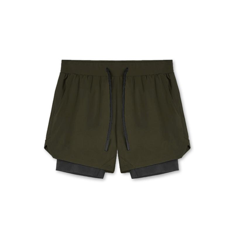Men's 2-in-1 Running Shorts Breathable Quick Dry Athletic Workout Shorts