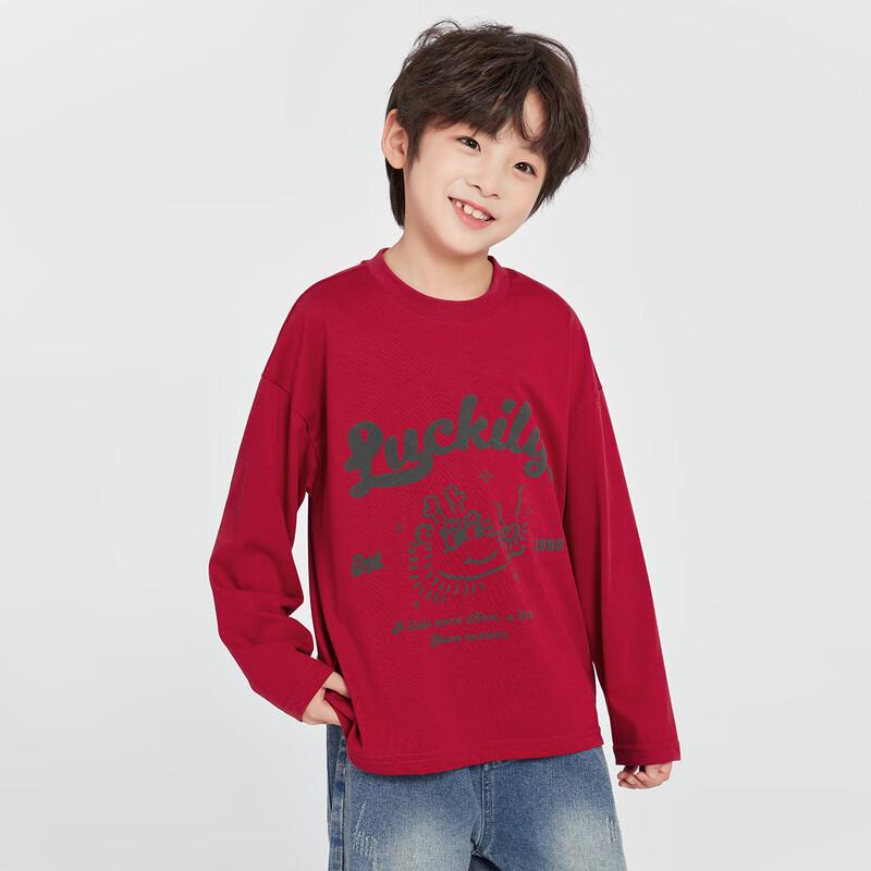 Duo Duo Jia Boys' Lucky Dragon Cartoon Long-Sleeve Cotton T-Shirt