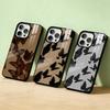 AAA Black Butterfly Phone Case For iPhone 17,16,15,14,13,12,11,Pro Max,Plus Candy Silver Cover