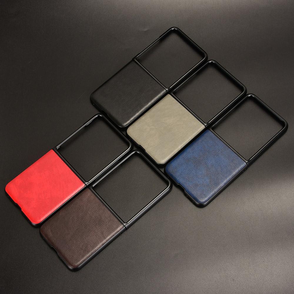 Für Motorola Razr 50 Ultra 5G Hülle Leder PC Handyhülle mit Litschi-Textur