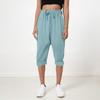 Women's Loose Casual Cotton Linen Thin Solid Color Home Pants Cropped Pants