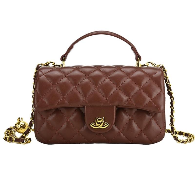 Borsa da donna portatile nuova con texture, colore solido, borsa a tracolla a diamante, borsa a tracolla