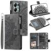 For Xiaomi Redmi Note 13 5G Case Mandala Imprinted Design Leather Wallet Phone Cover with Strap