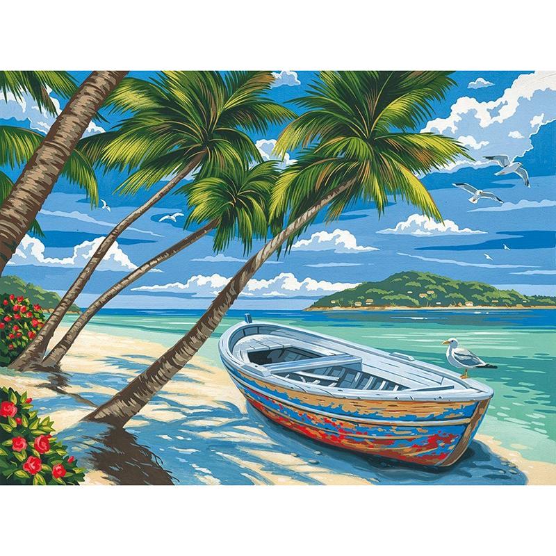 5D Diamond Painting Landscape Sunset Sea View Full Round Diamond Embroidery Cross Stitch Painting Mosaic Home Decor Gift