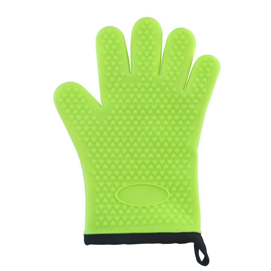 

1Pc Silicone Glove With Lanyard Kitchen Grilling Gloves Oven Mitt Heat Resistant Non-slip Cooking BBQ Grill Glove Baking Glove