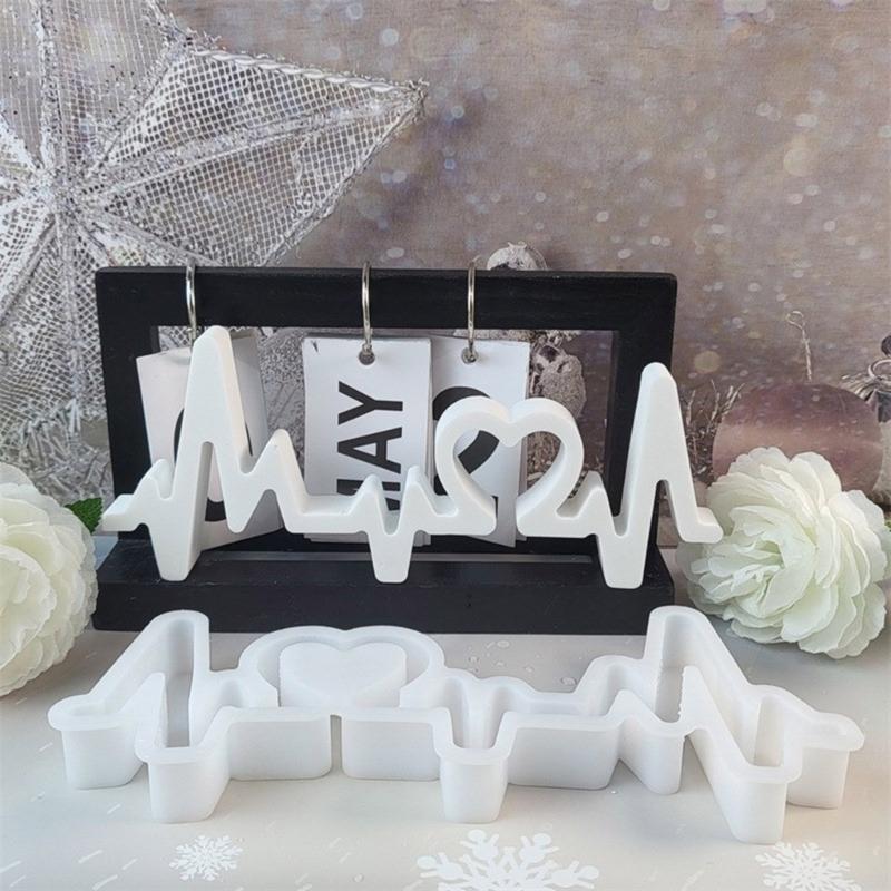 Silicone Love Sign Resin Mould Handmade Love Sign Stand Ornament Silicone Mold for Personalized Wedding Decors