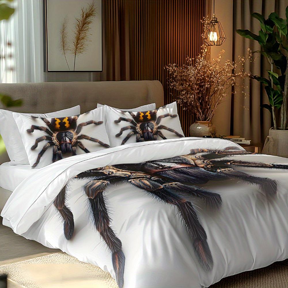 Beding Set Featuring Digital Print Comfortable Quilt Cover Col Spider Design Theme Patern Ful Polyester Brushed Digital Print Comfortable Quilt Cover
