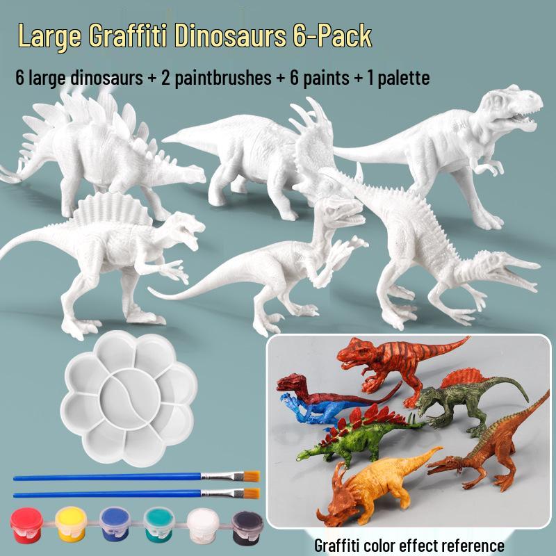 DIY Dinosaurier-Modell Malset für Kinder - Kreatives Graffiti-Spielzeug für Jungen und Mädchen
