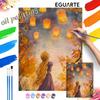 Rapunzel Digital Oil Painting Painting Art Sky Lanterns Handmade Diy Gift Home Decoration