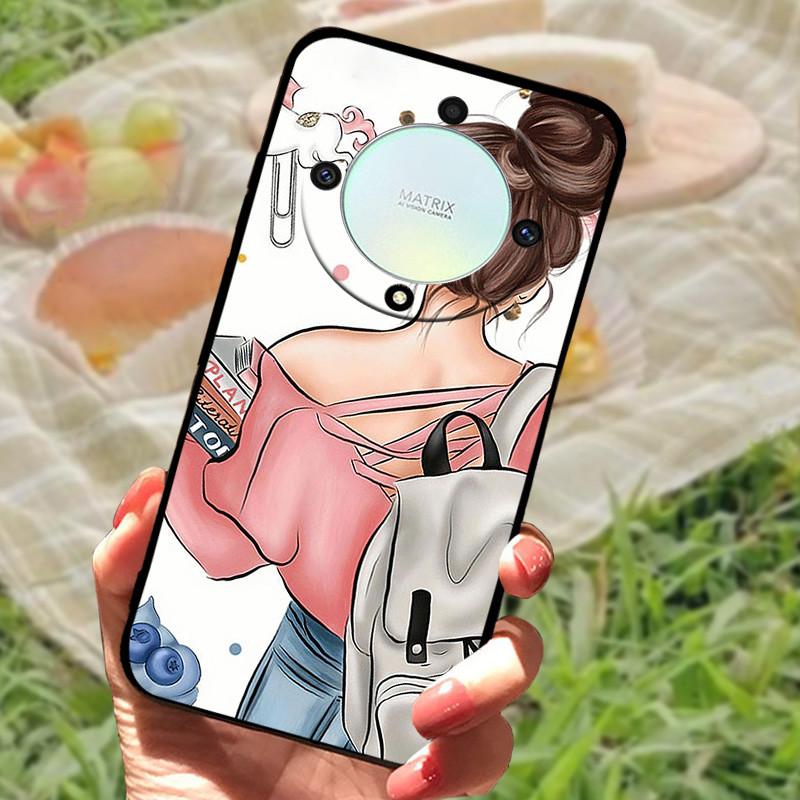 For Honor X9A 5G Case Honor X9A Cover Black Soft Silicone Phone Case Fundas For Huawei Honor X9A 5G Coque HonorX9A Protective