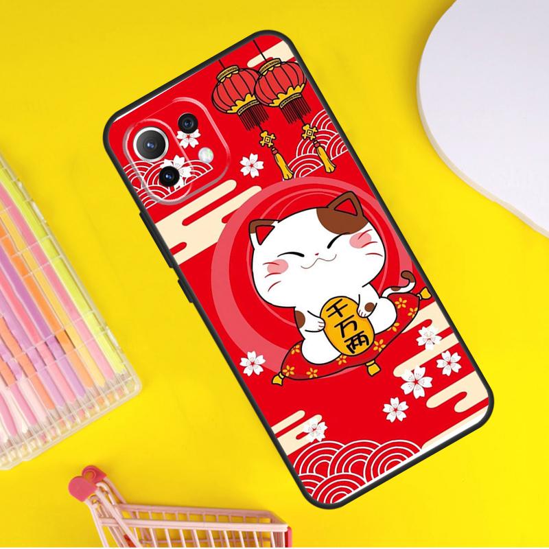 China cute lucky cat Cover For Xiaomi 14 Ultra 13 11T 12T 13T 14T Pro POCO X7 X6 Pro X3 X5 F3 F5 M6 F6 Pro Case