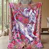 Tiger Cubs in Floral Paradise Theme blanket Lightweight Warm Flannel Blanket Decorative Throw Blanket for Home Decoration