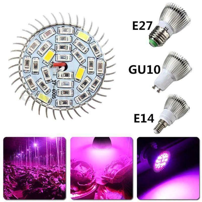 Advanced Full Spectrum 28leds Growing Lamp With Uv Light Perfect For All Plant Stages E27 Gu10 E14