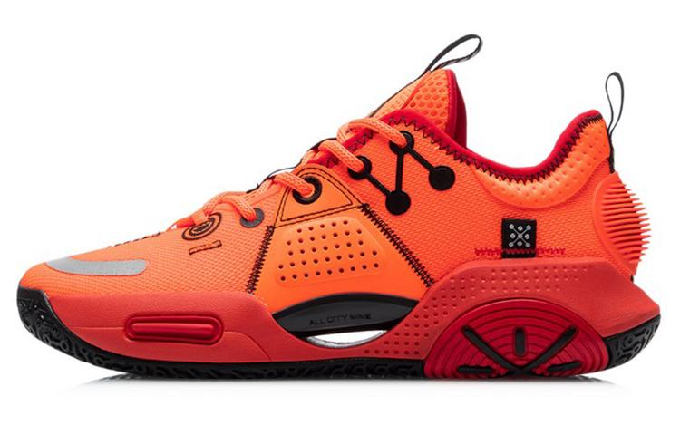 Li Ning All City 9 Basketball Shoes Men s Low Top Neon Glow Orange ABAR005-4 47.5