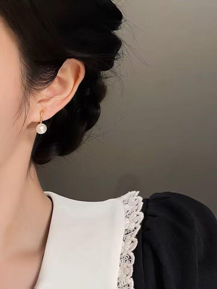 Imitation Pearl Ear Clip utan piercing kvinnliga smärtfria myggspiral örhängen örhängen