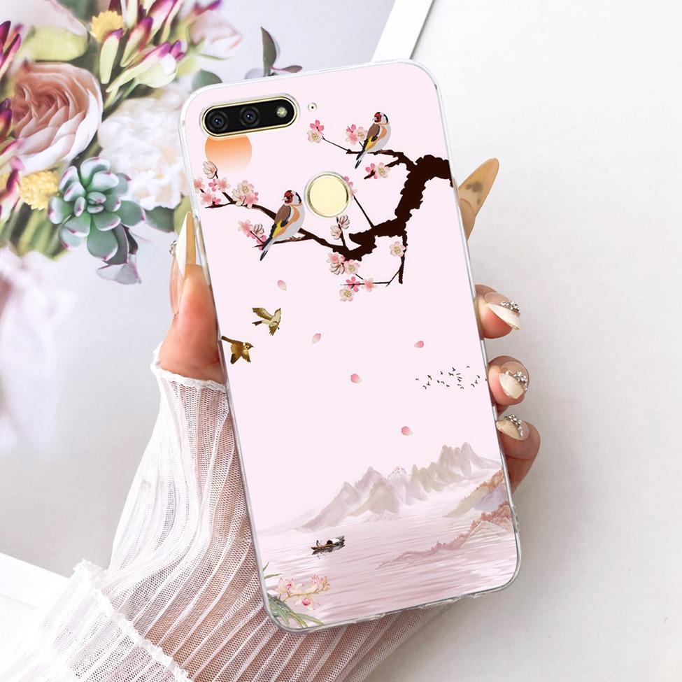 For Huawei Y6 Prime 2018 Case Transparent Cute Fashion Butterfly Funny Painted Casing For Huawei Y6Prime 2018 ATU-L31 ATU-L42