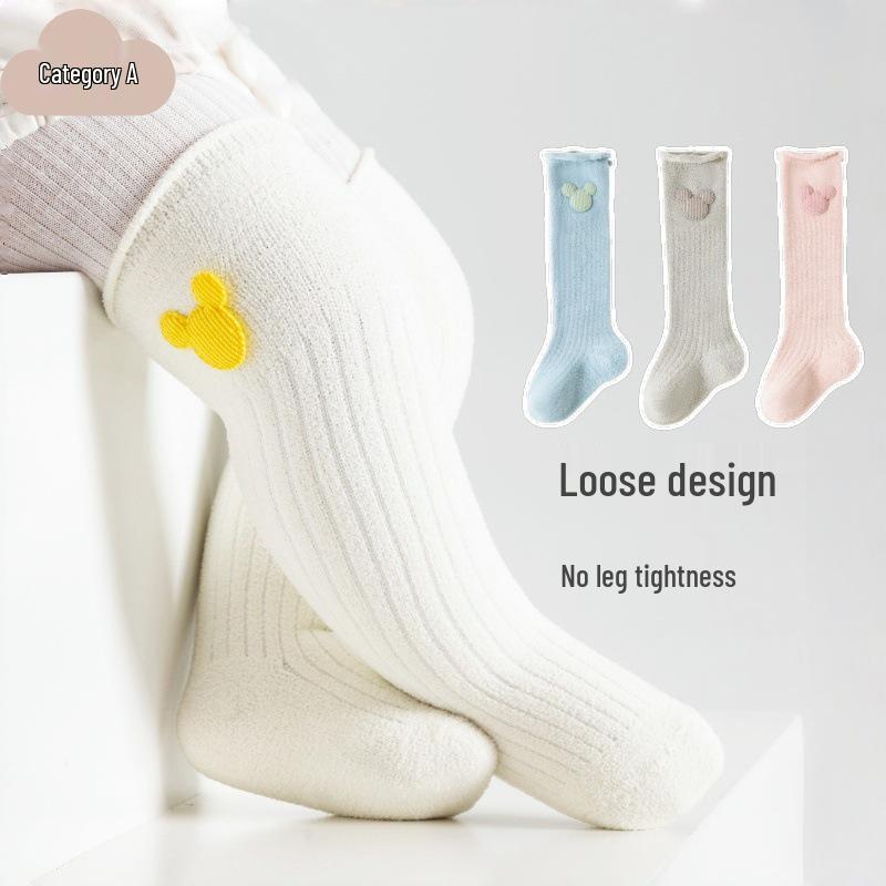 2025 Warm Cartoon Velvet Baby Knee-High Socks for Autumn/Winter