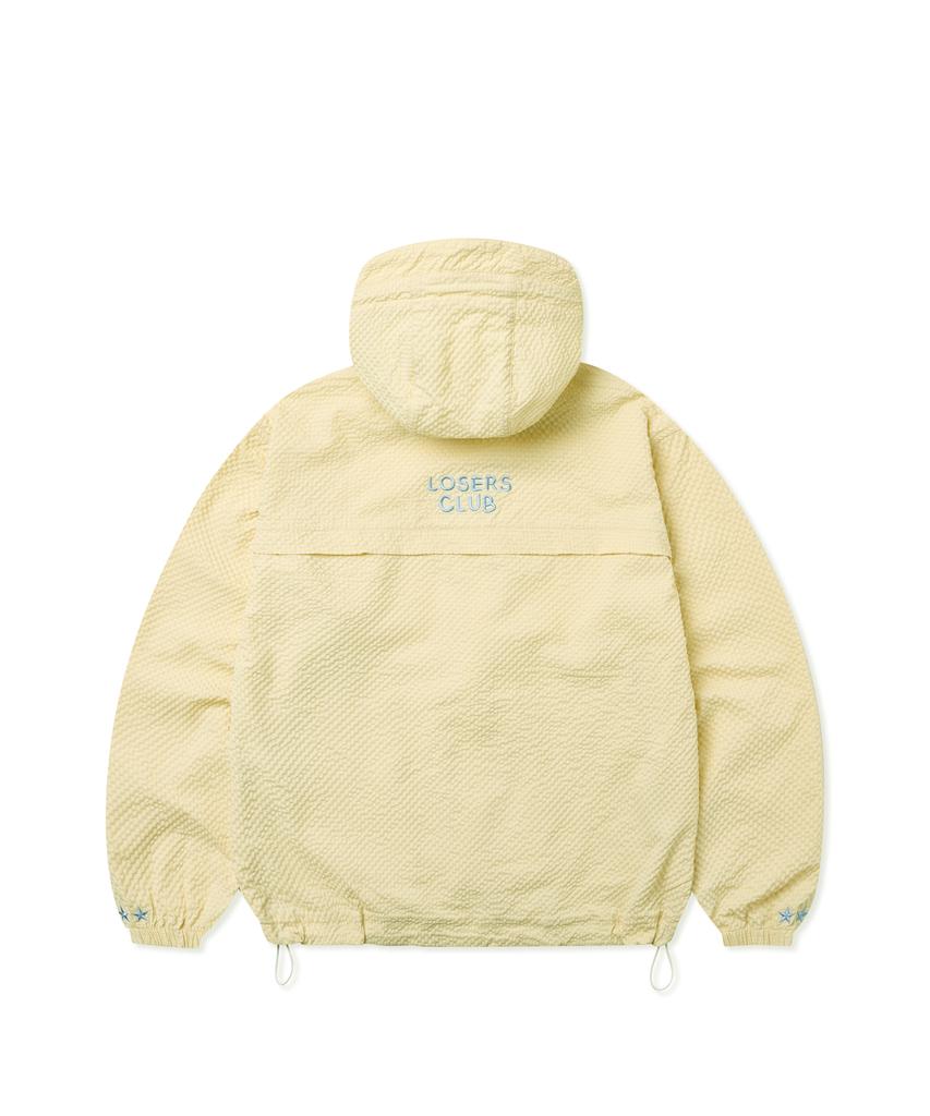 Losers Club Check Seersucker Windbreaker Jacket Yellow