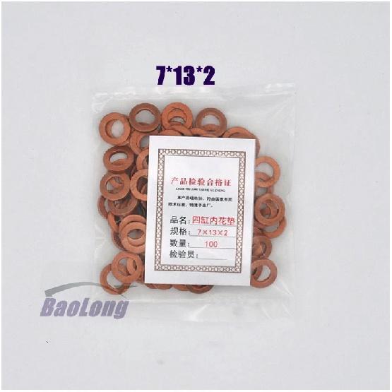 100PCS 7×15mm 7×13mm 9×18mm Diesel Common Rail Injector Nozzle Copper Seal Washer Fuel Pump Gasket Pad for CAT