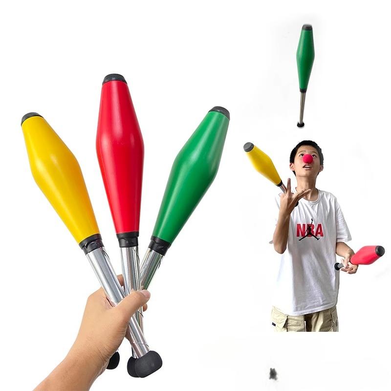 Juggling Sticks Circus Performance Colorful Czech Bar