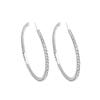 Zircon Spice Girls Trendy Big Earrings Earrings Women's Light Luxury Premium Temperament Earrings Plain Ring Earrings Show Face Small Ear Buckles