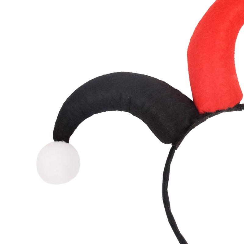 Erwachsene Kinder Farbpassendes Clownshorn Haarreif Stoffbezogenes Stirnband Halloween Weihnachts-Kostüm Cosplay Party