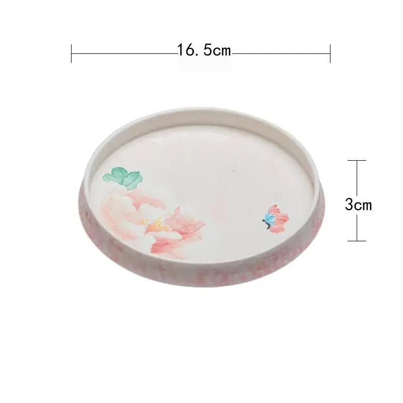 150ML Underglazed Light Pink Peony Ceramic Teapot Household Kung Fu Tea Set Teapot Teacup with Filter Hand-held Pot Pot Holder