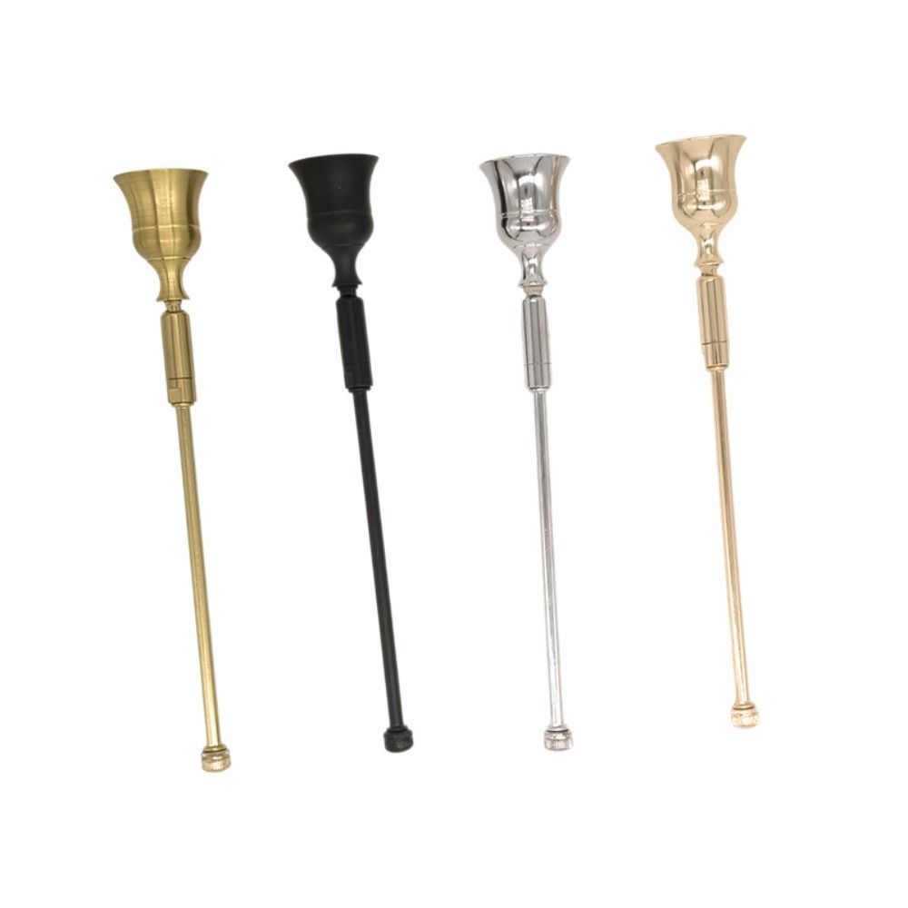 Multi-colored Metal Candle Snuffer Adjustable Long Handle Candle Extinguisher Vintage Safe Extinguishing Wick Flame Cover