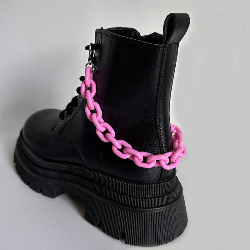 

New Candy-Colored Shoe Accessory Acrylic Chain Shoe Strap Shoe Buckle Detachable Decorative Boots for Party Diy Jewelry 1 Piece розы красного