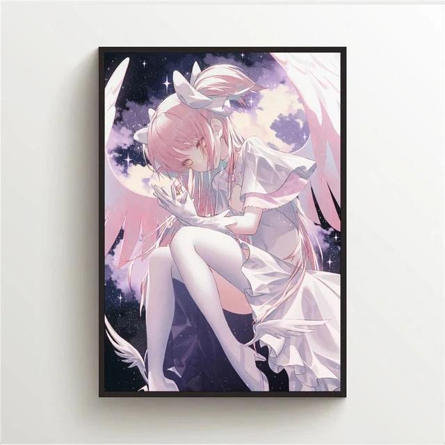

Puella Magi Madoka Magica Японское Аниме Мультфильм Постеры Принты Настенное Искусство Холст Живопись Картина для Гостиной Домашнее Украшение 8X12inch 20x30cm