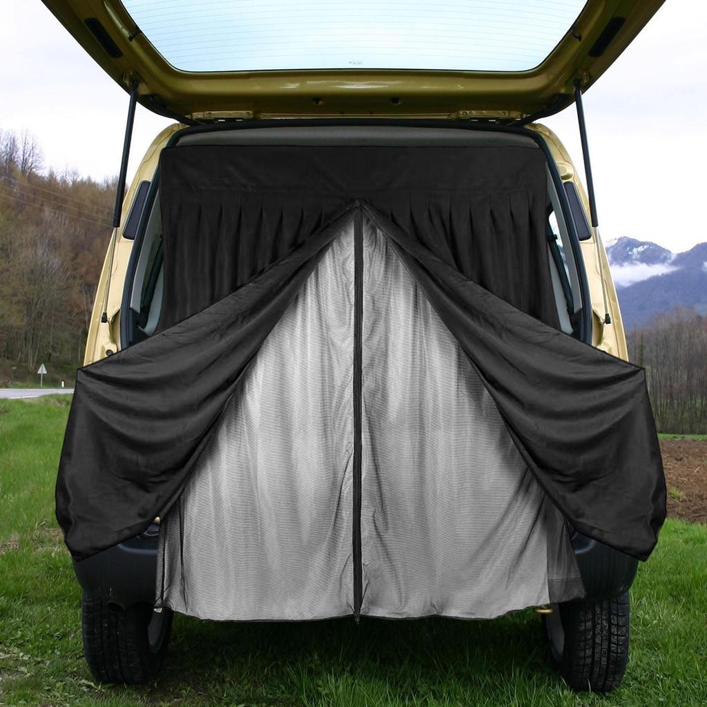 Campervans Van Net Cover Rear Door Closure Screen 2 Layer Portable Car Trunk for Automobile