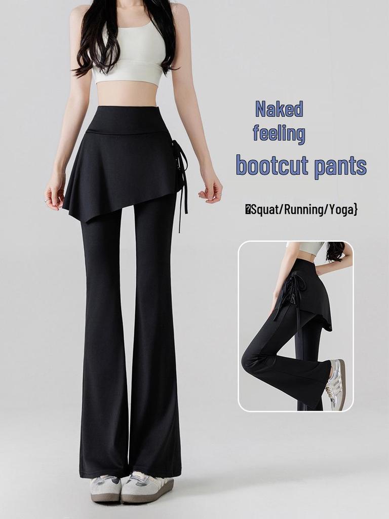 High-Waist Shark Micro-Flare Yogahose für Damen - Schlankmachende, Po-Hebende Sportbekleidung für Frühjahr/Herbst 2026