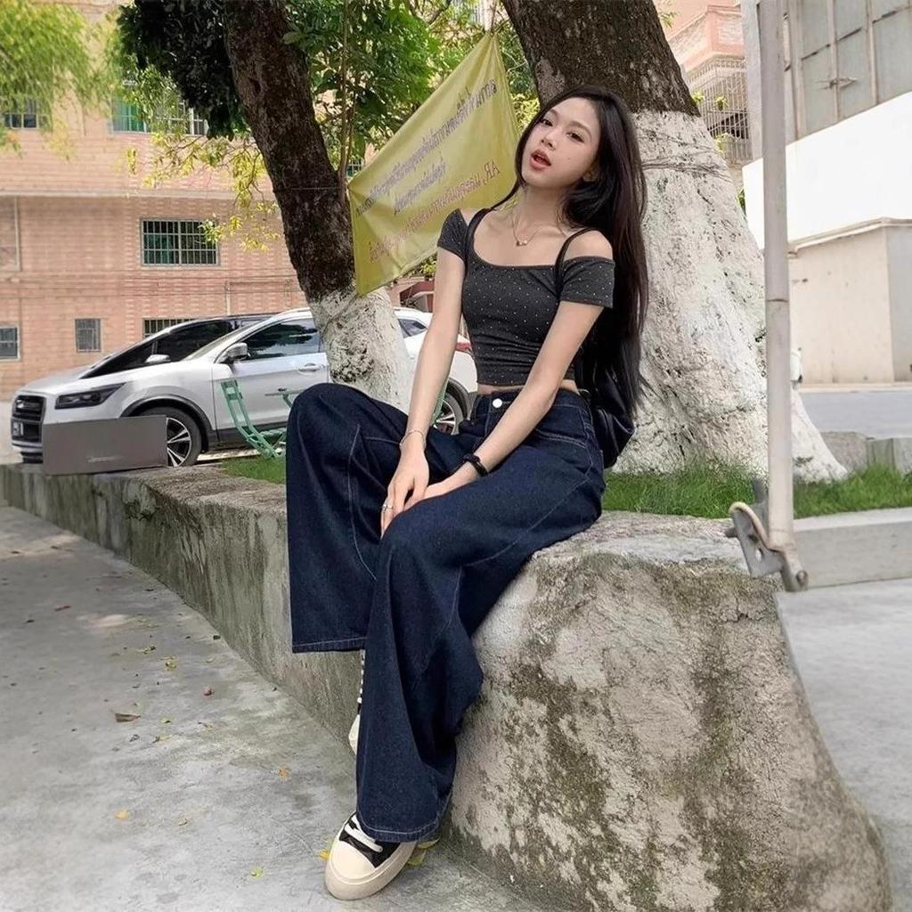 Plus Size Women's Retro High Waist Wide Leg Jeans - Spring/Autumn 2025 Collection