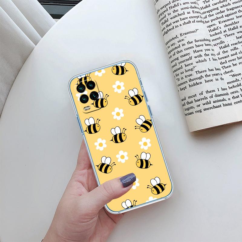 

RA3 Art Bees Cartoon Transparent Phone Case for Motorola Moto G7 G8 G9 G84 G85 G73 G24 G15 Z2 Play Power Plus Motorola Moto G8 Plus