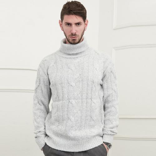 Seuteulaikeu Cable Pullover Turtleneck (Gray)