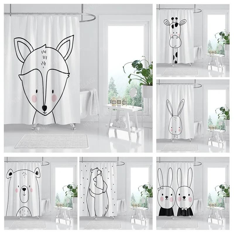 Waterproof Fabric Shower Curtains Bathroom Curtain Accessories 180x200 Bath Curtain for Shower 240*200 Nordic Boho Decoration