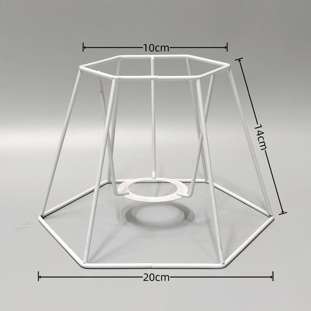 Handgeknüpfte Seilkunst DIY Lampenschirmrahmen: Runde & Eckige Eisenbeschläge für Tischlampen