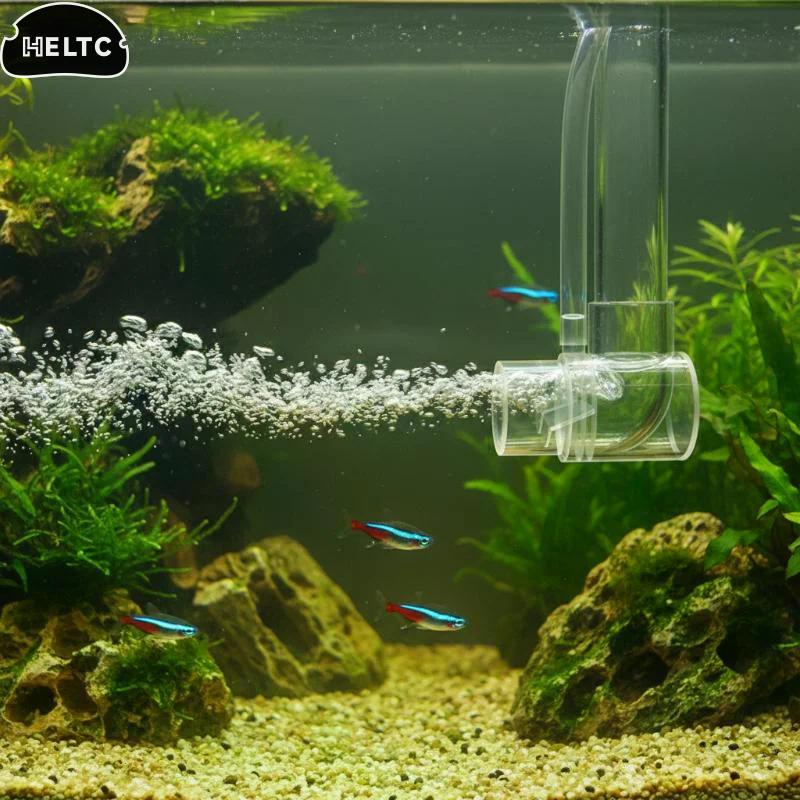 1Set Safe Aquarium Accessories Acrylic Clear Aquarium Fish Tank Water Pump Filter Water Outlet Nozzle Increasing Oxygen Air