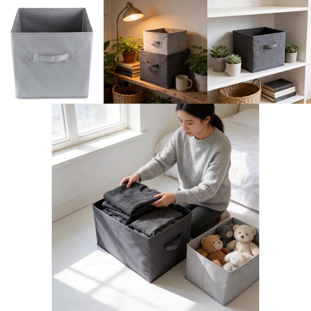 Household Clothes Toy Storage Box Oxford Fabric Portable Organizer For Kids Room