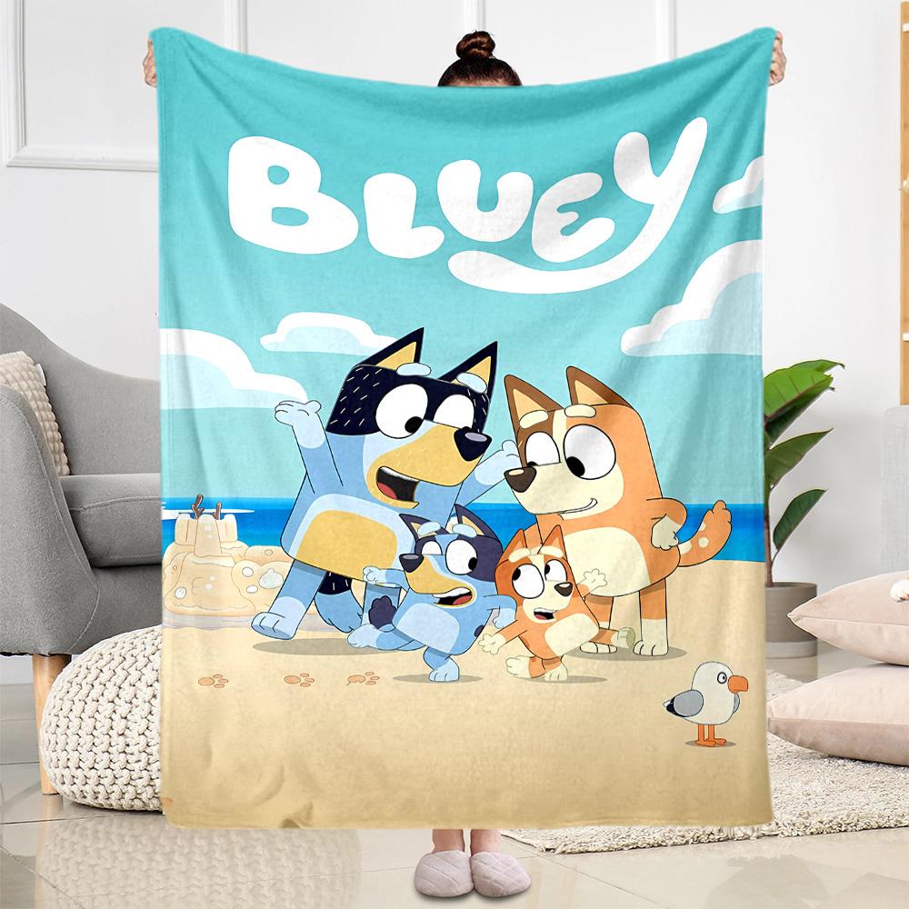 Bluey Adventure Blanket Soft & Cozy Throw For Sofa Couch Office Bed Picnics All-Season Use Modern Unique Gift for Family and Friends Y23