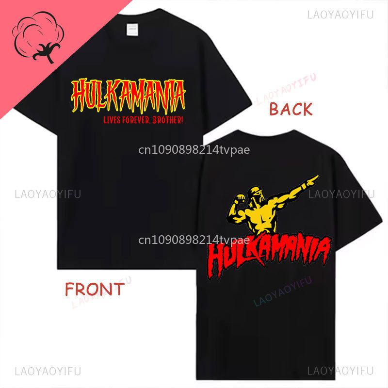 HulkHogan Camiseta Tribute Tee Wrestling Legend RIP HulkaUnisexia Memorial Cotton Two Side Printed Graphic T Shirts Fun Sport Tee S