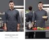 Men's Long Sleeve Elastic Waterproof Chef Uniform for Autumn/Winter - Ideal for Hotel, Restaurant, Hot Pot, BBQ, Canteen, and Bakery Kitchens.