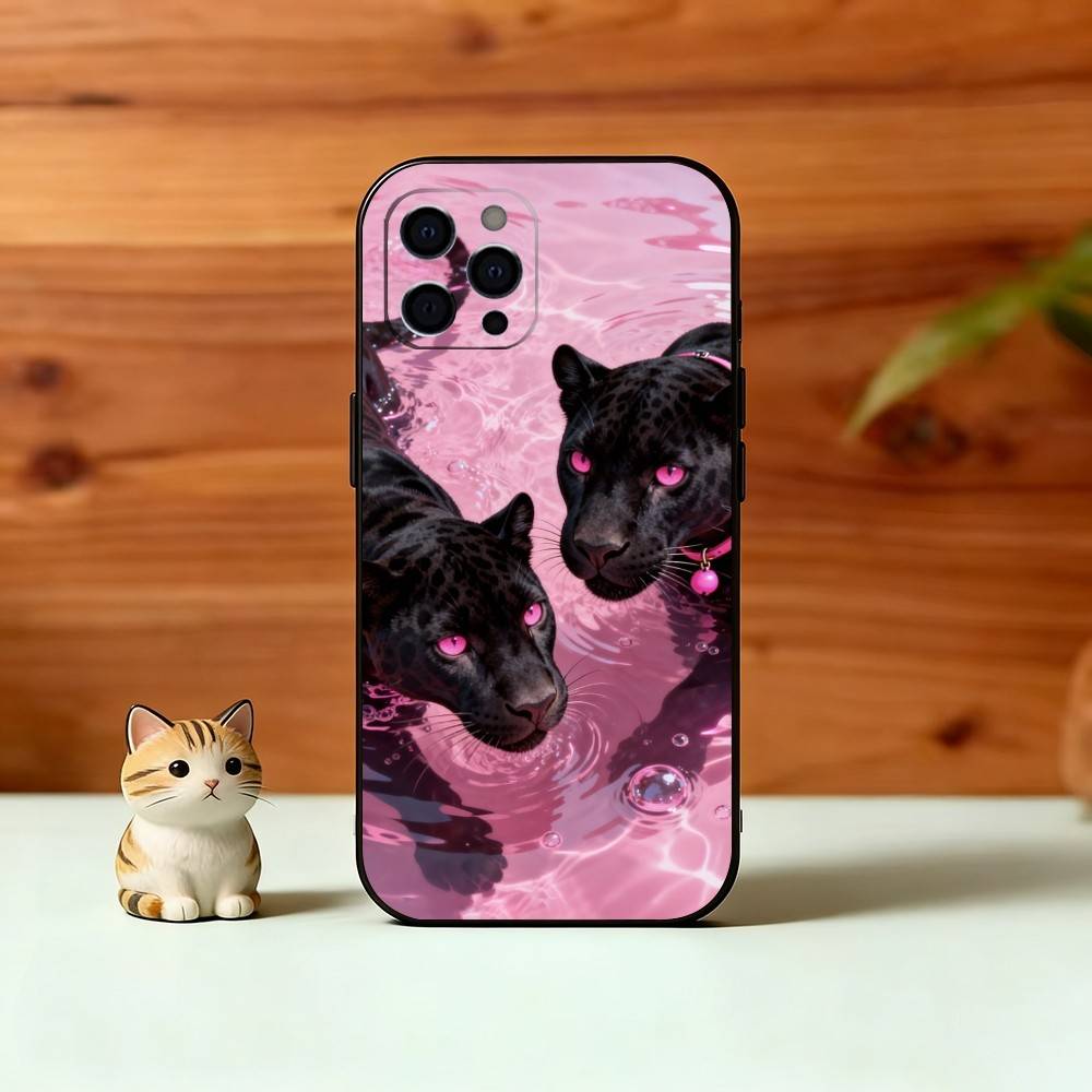 Black panther Phone Case Silicone Soft For IPhone 17 16 15 14 13 12 11 X XR Plus Pro Max Plus