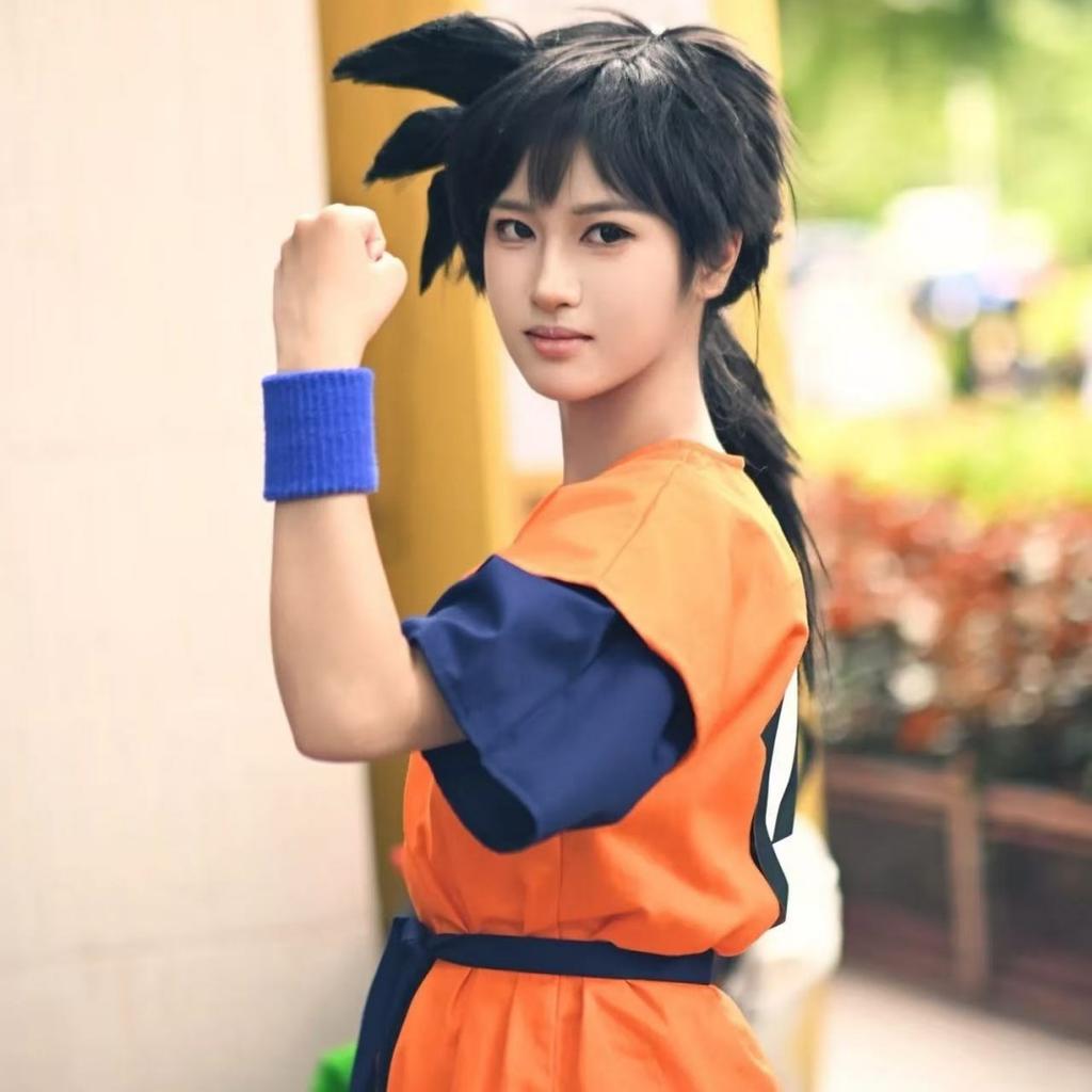 Kids Anime Son Goku Cosplay Costumes Krillin Training Clothes Superhero Outfits with Super Saiyan Wig Comic Con Party Costume