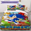 Sonic Blue Blur Threepiece Set 1 Duvet Cover 2 Pillowcase Without Core Without Core Christmas Birthday Gift Soft And Comfortable