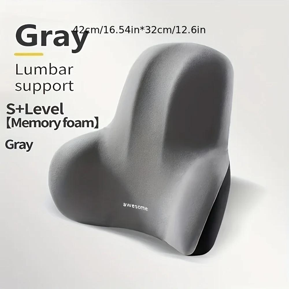 1 Stück Ergonomisches Lendenkissen aus Memory-Schaum, Lendenwirbelstützkissen für Auto, Büro, Gaming-Stuhl, Schmerzlinderung nach der Geburt