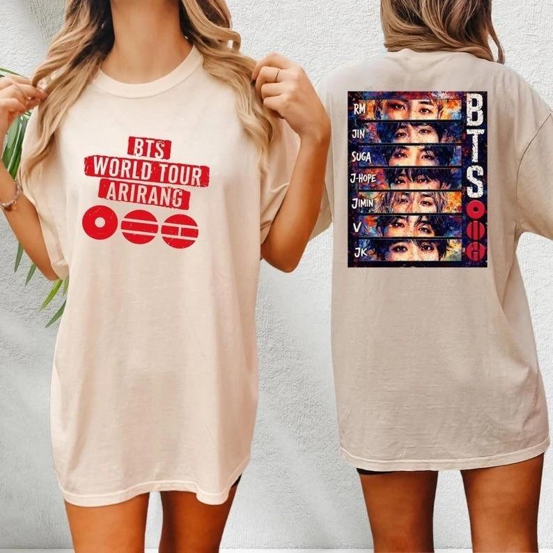 Bts Arirang World Tour Double Sided Vintage Style T Shirt S